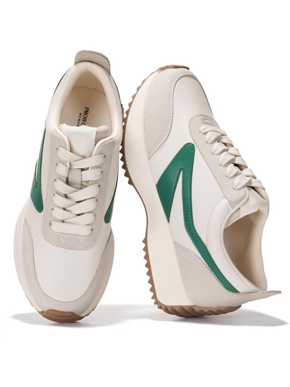 Women Balinda-white Project Cloud Sneakers Memory Foam Lightweight Lace Up Shoes